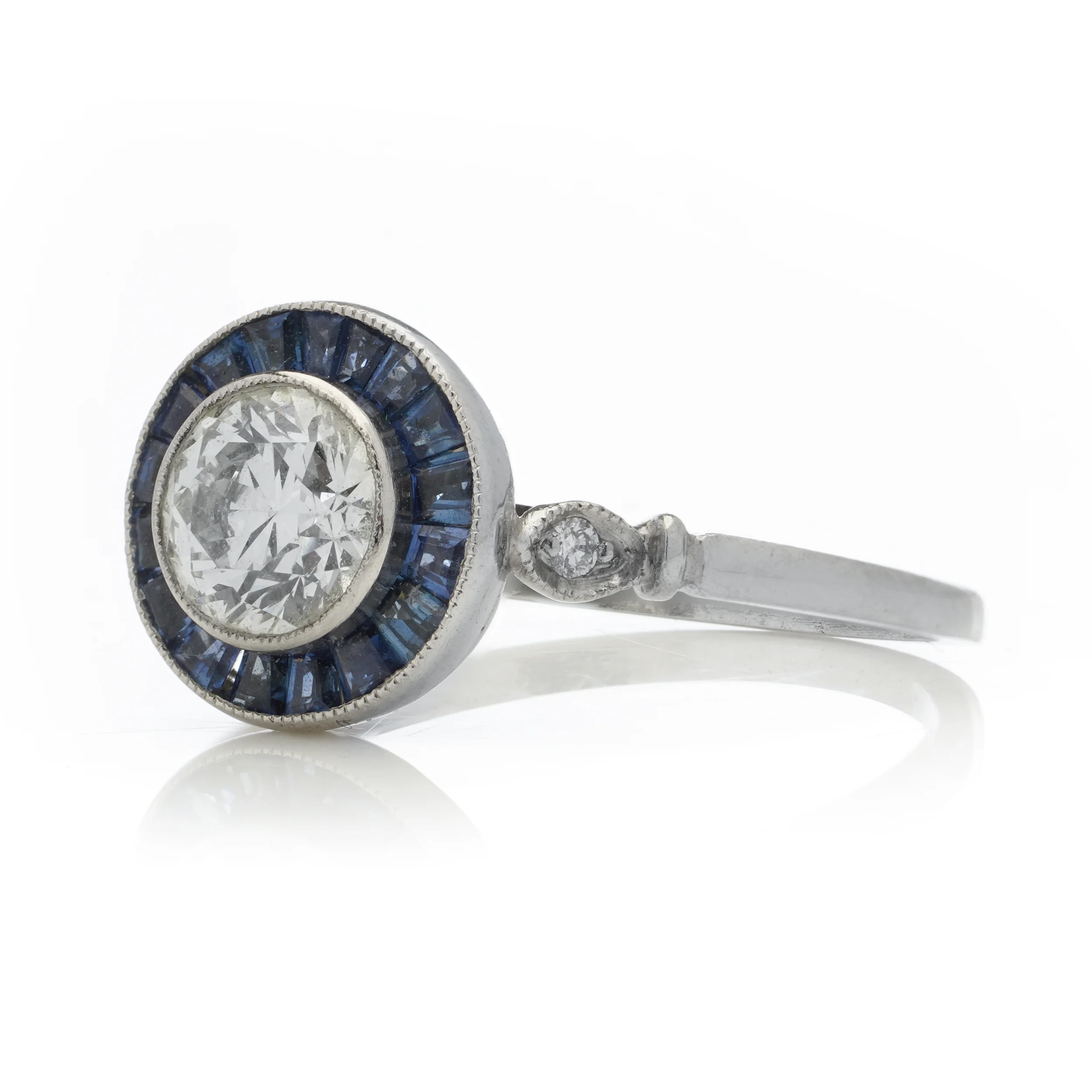 Sapphire & Diamond Target Ring - Image 2