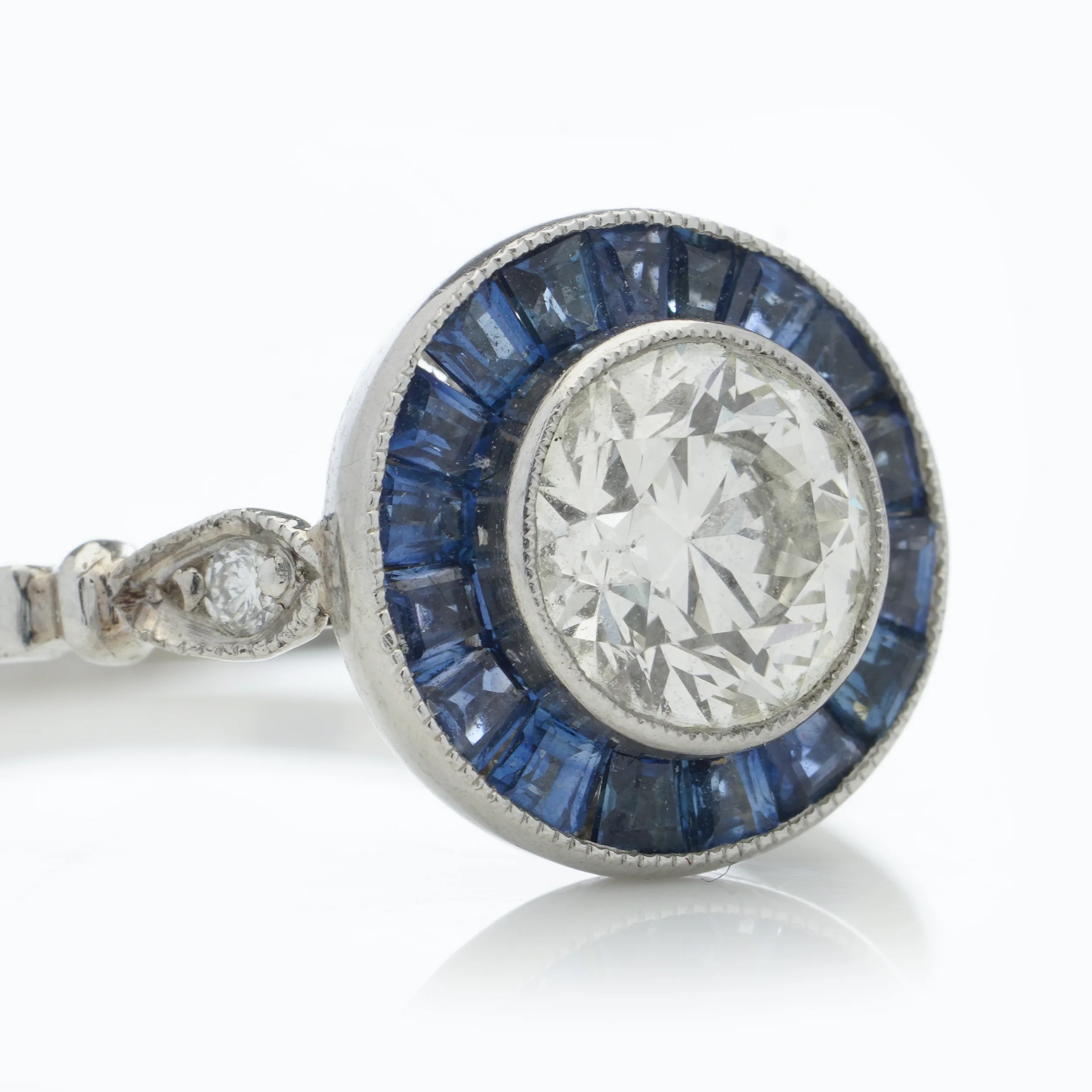 Sapphire & Diamond Target Ring - Image 4
