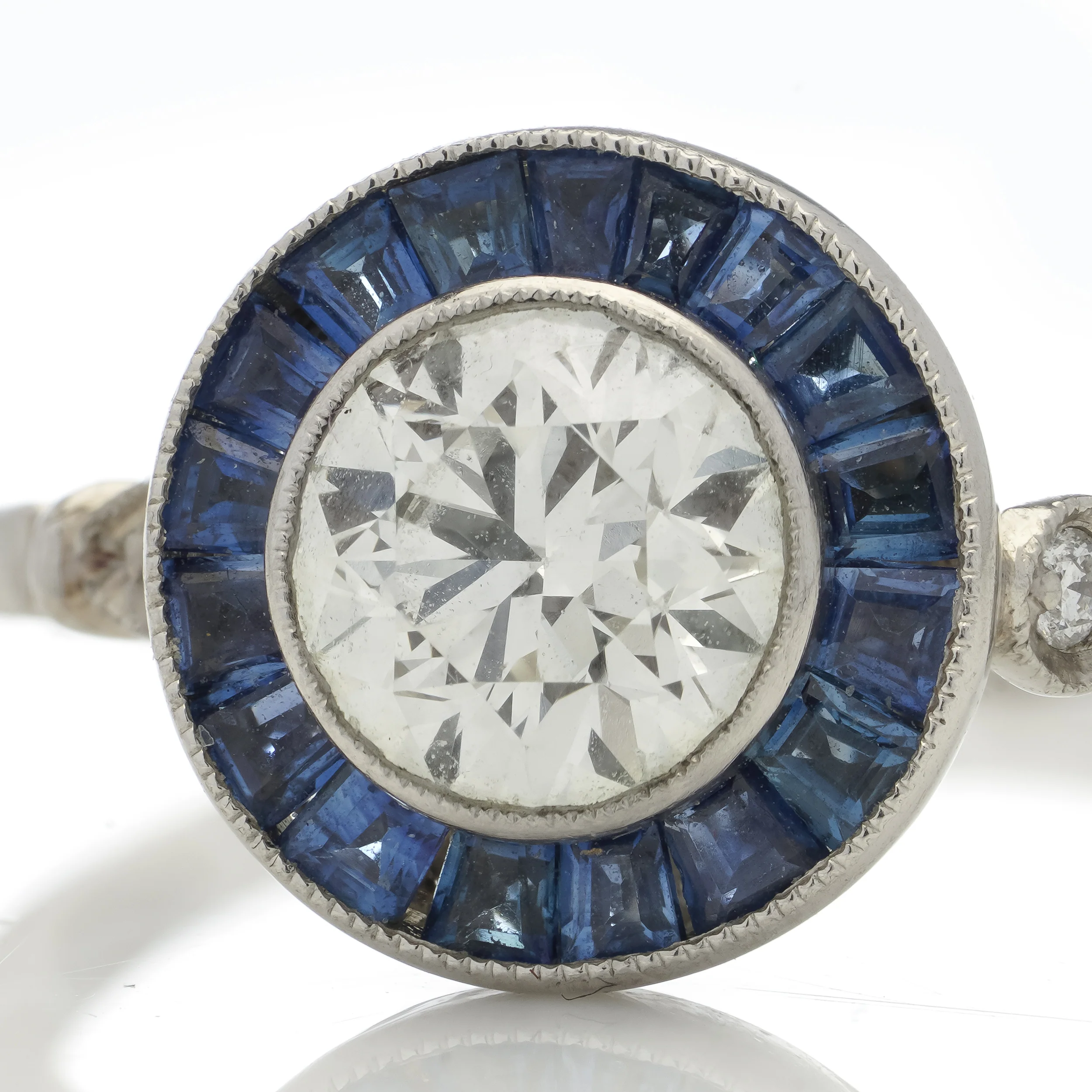 Sapphire & Diamond Target Ring - Image 6