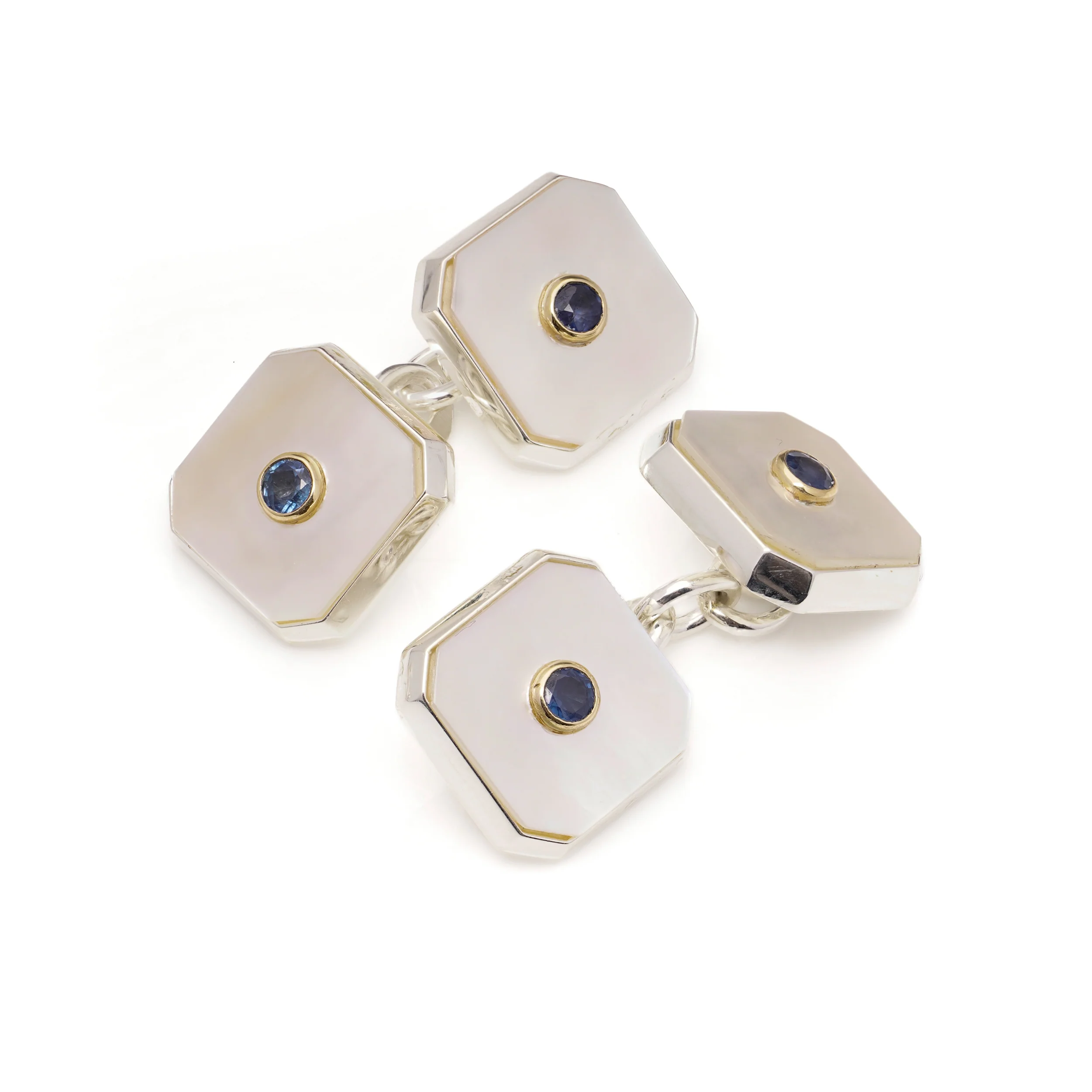 Sapphire & Mother of Pearl Octagonal Dress Set - Image 3