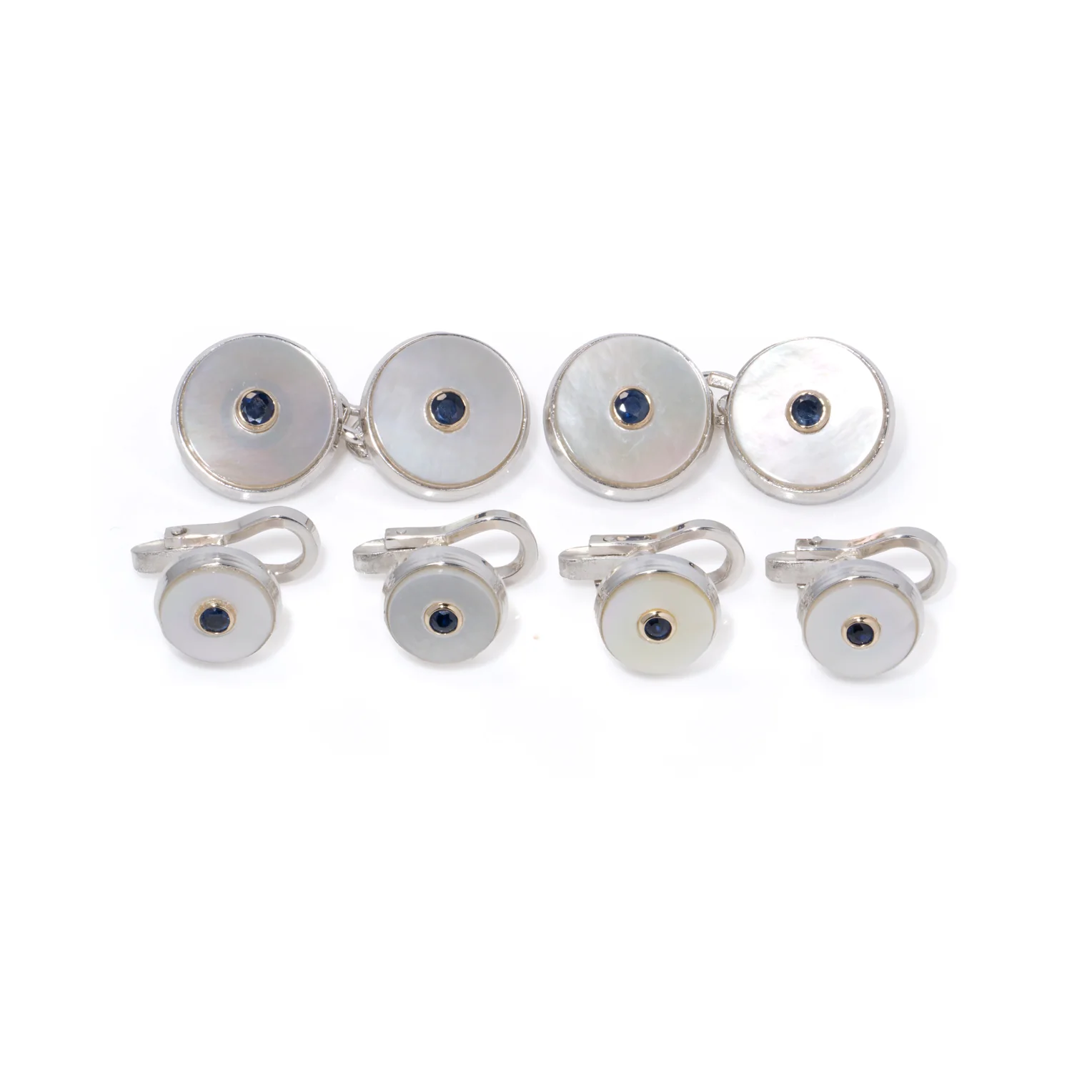 Sapphire & Mother of Pearl Round Dress Set - Image 3