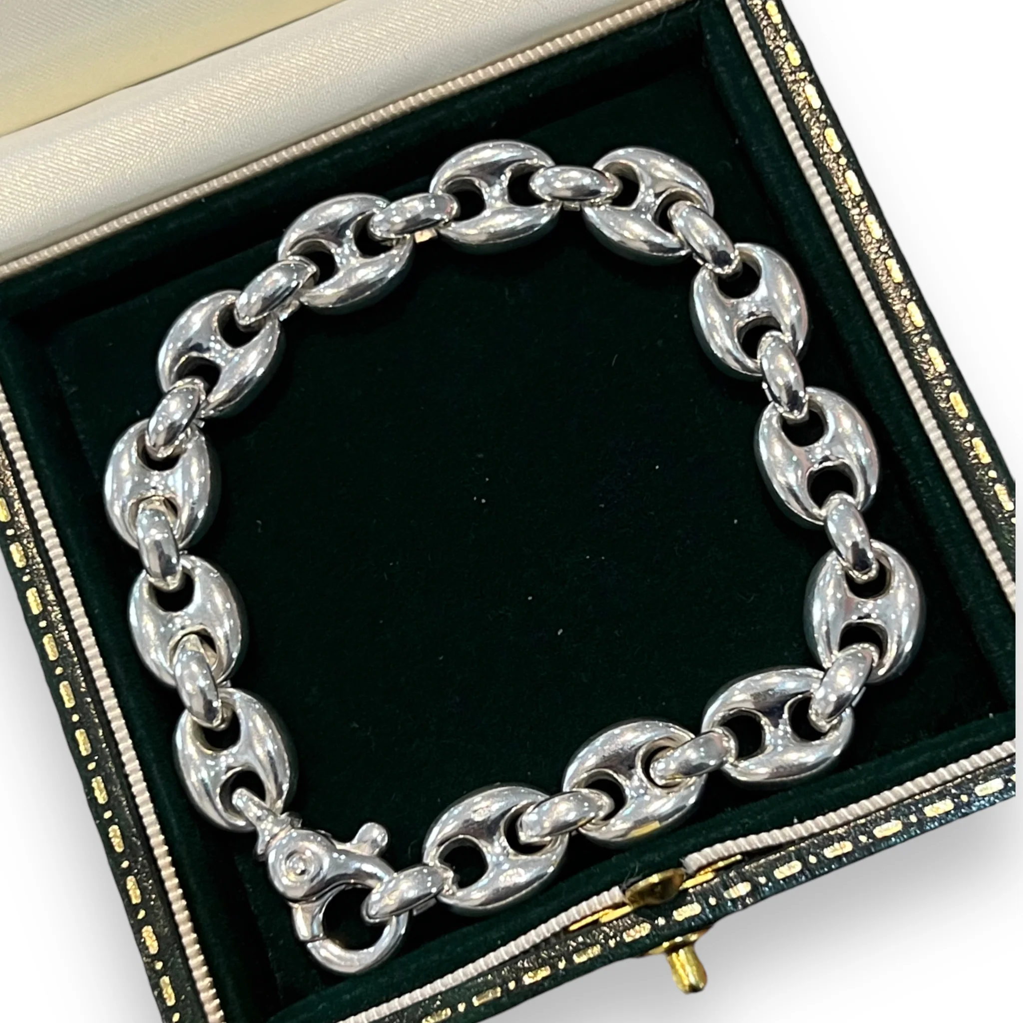Solid Silver Ship Link Bracelet - Image 3