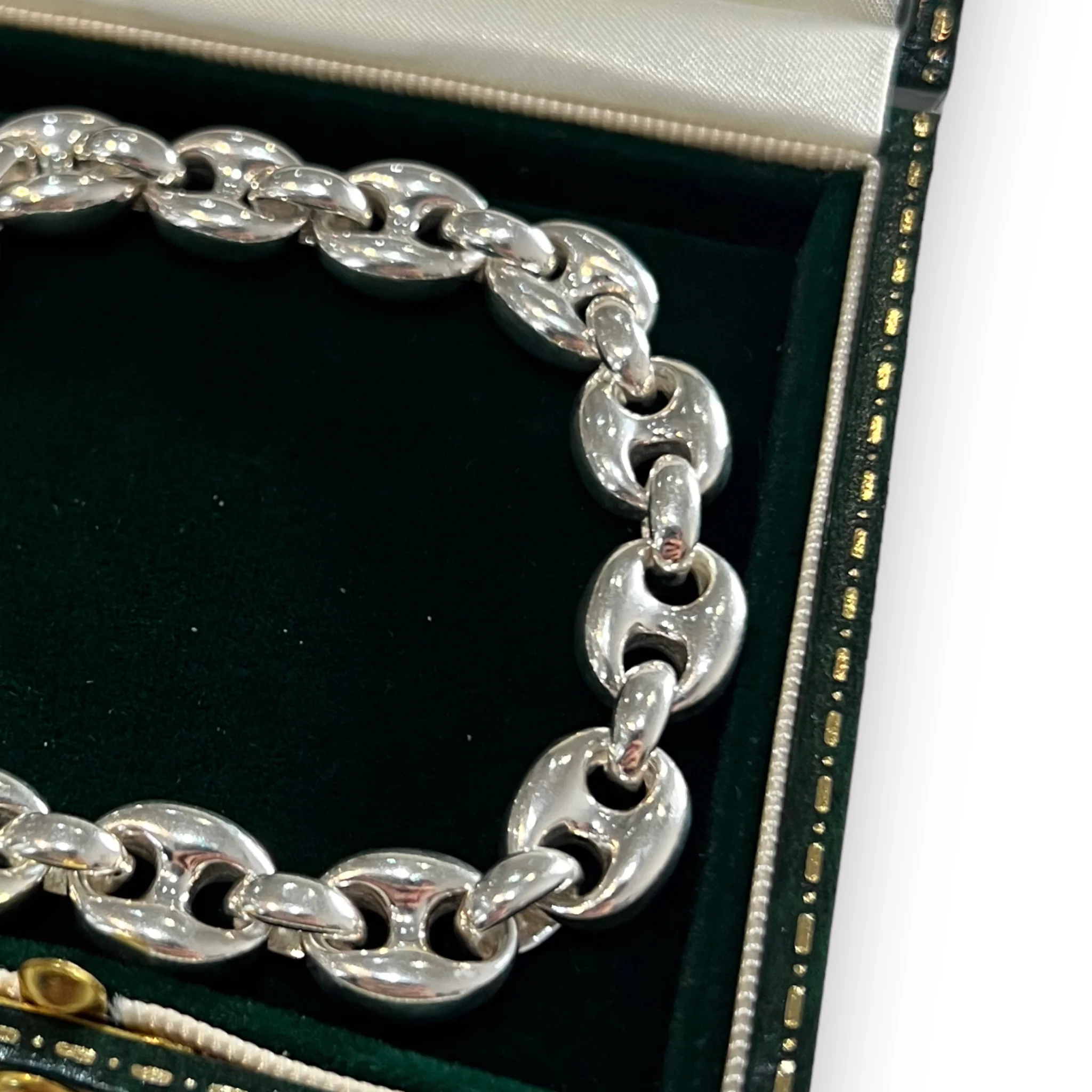 Solid Silver Ship Link Bracelet - Image 4