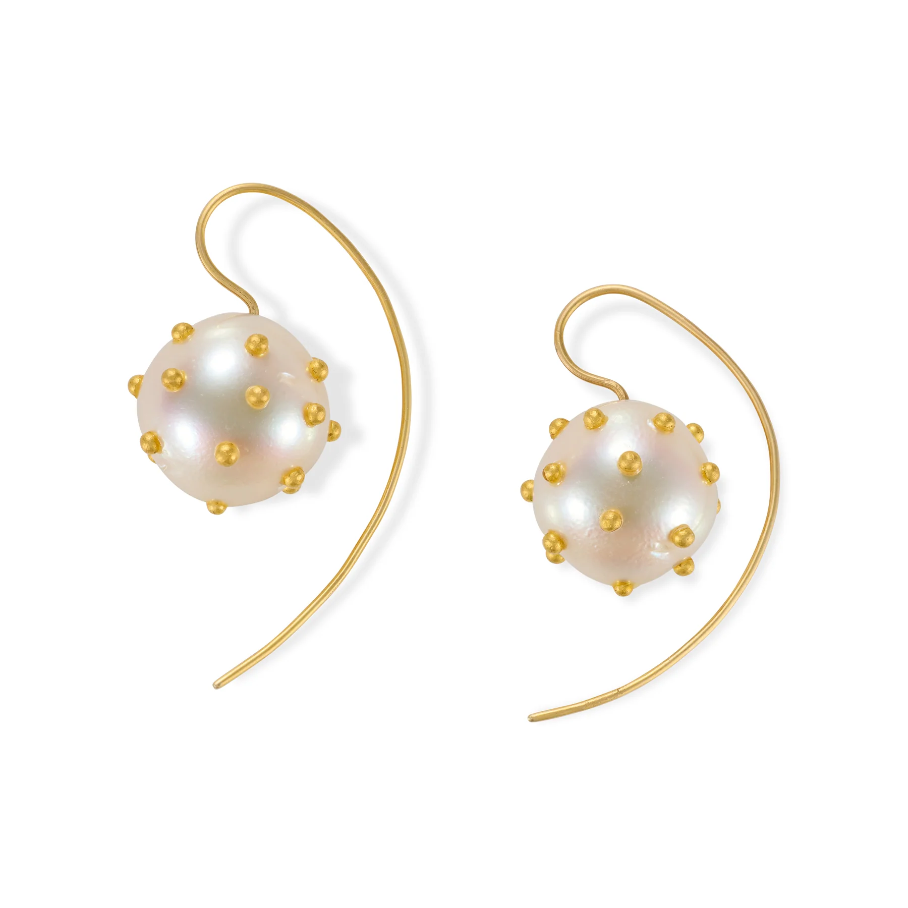 South Sea Pearl & Gold Earrings - Image 3