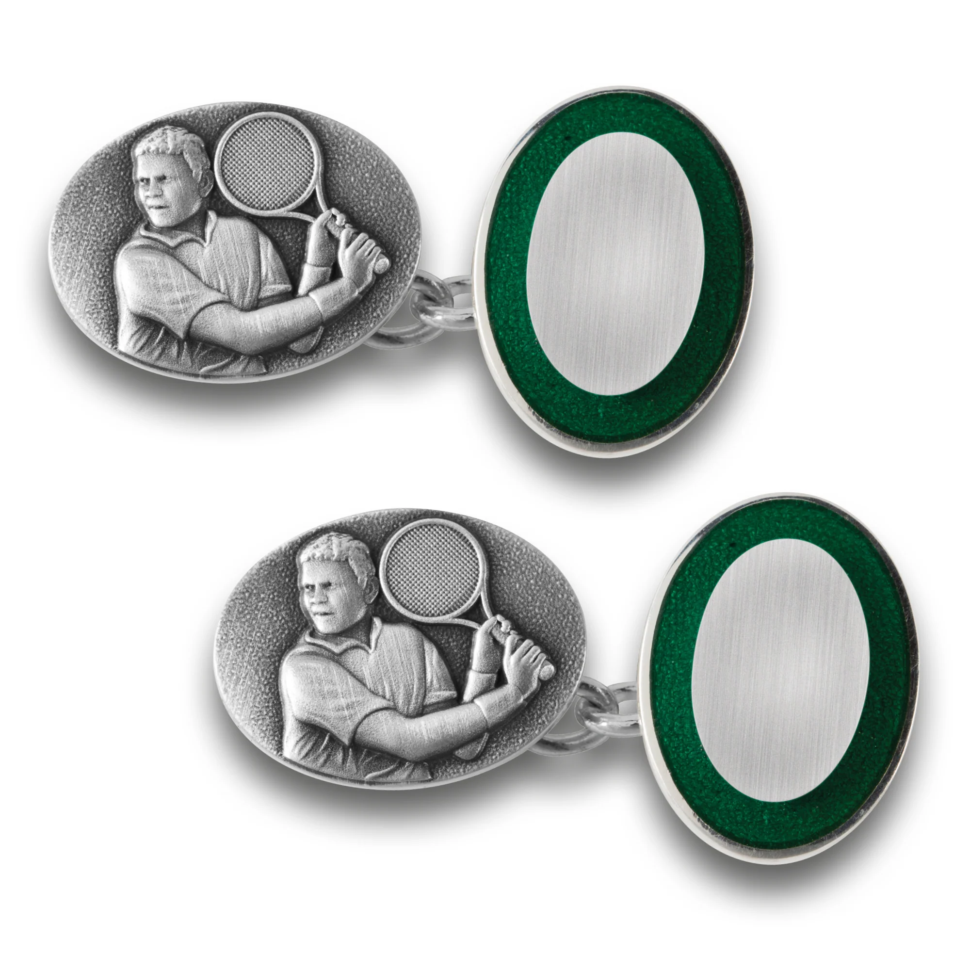 Sterling Silvering Tennis Cufflinks