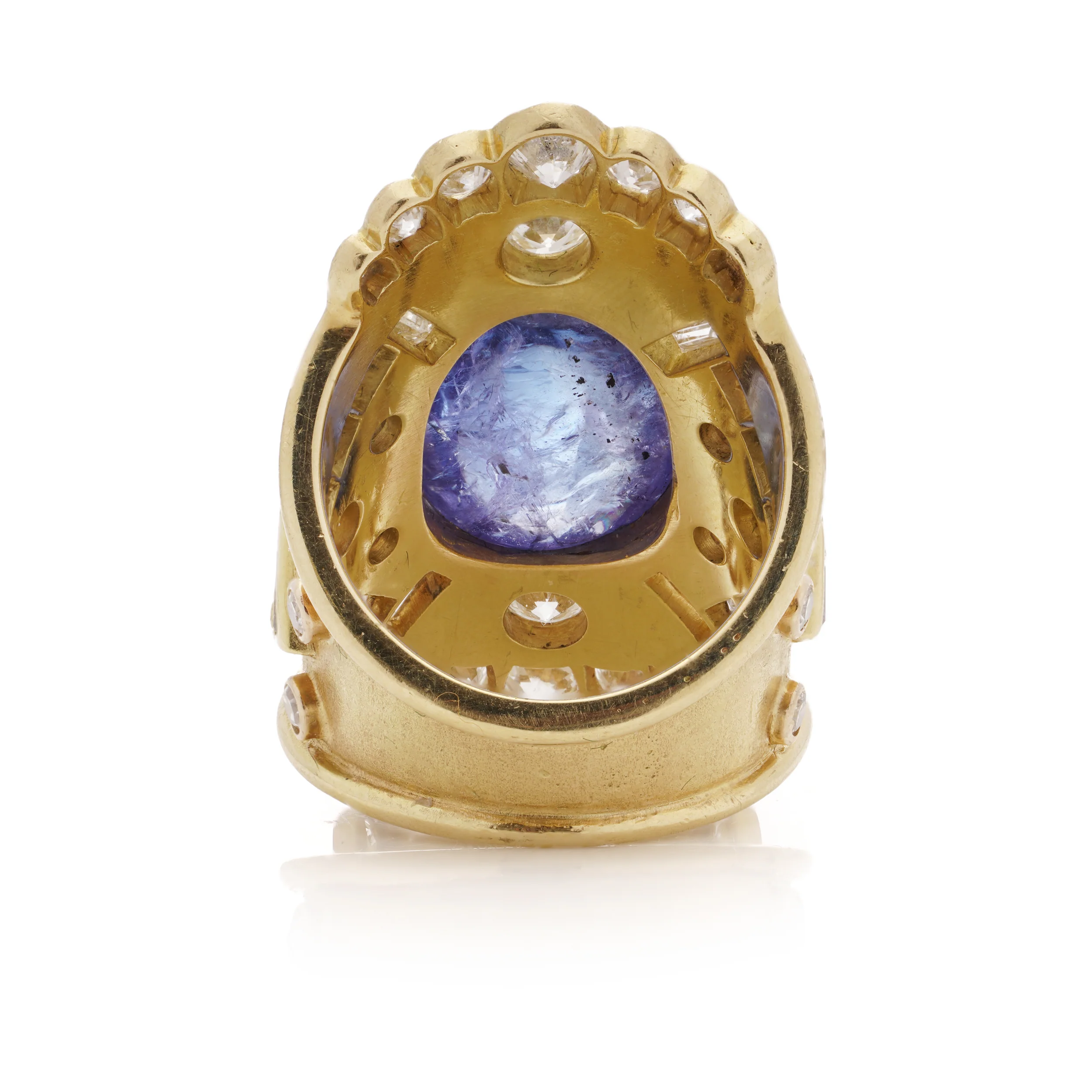 Tanzanite & Diamond Etruscan Style Ring - Image 4