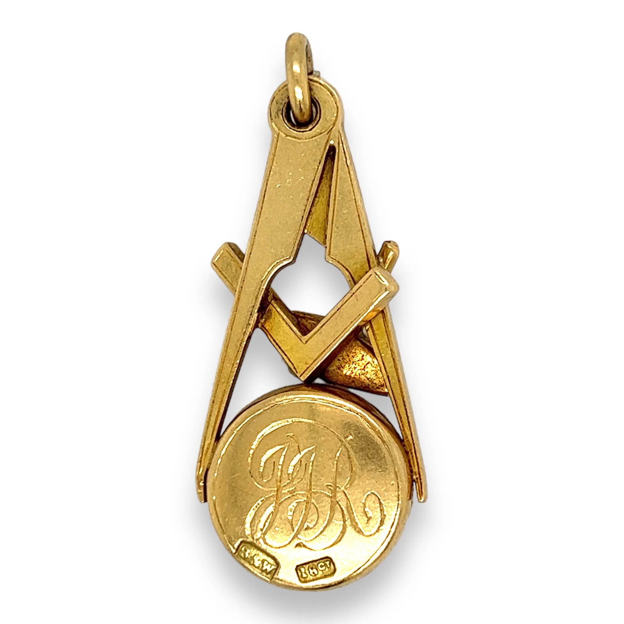 Victorian 18ct Gold & Bloodstone Masonic Pendant - Image 3