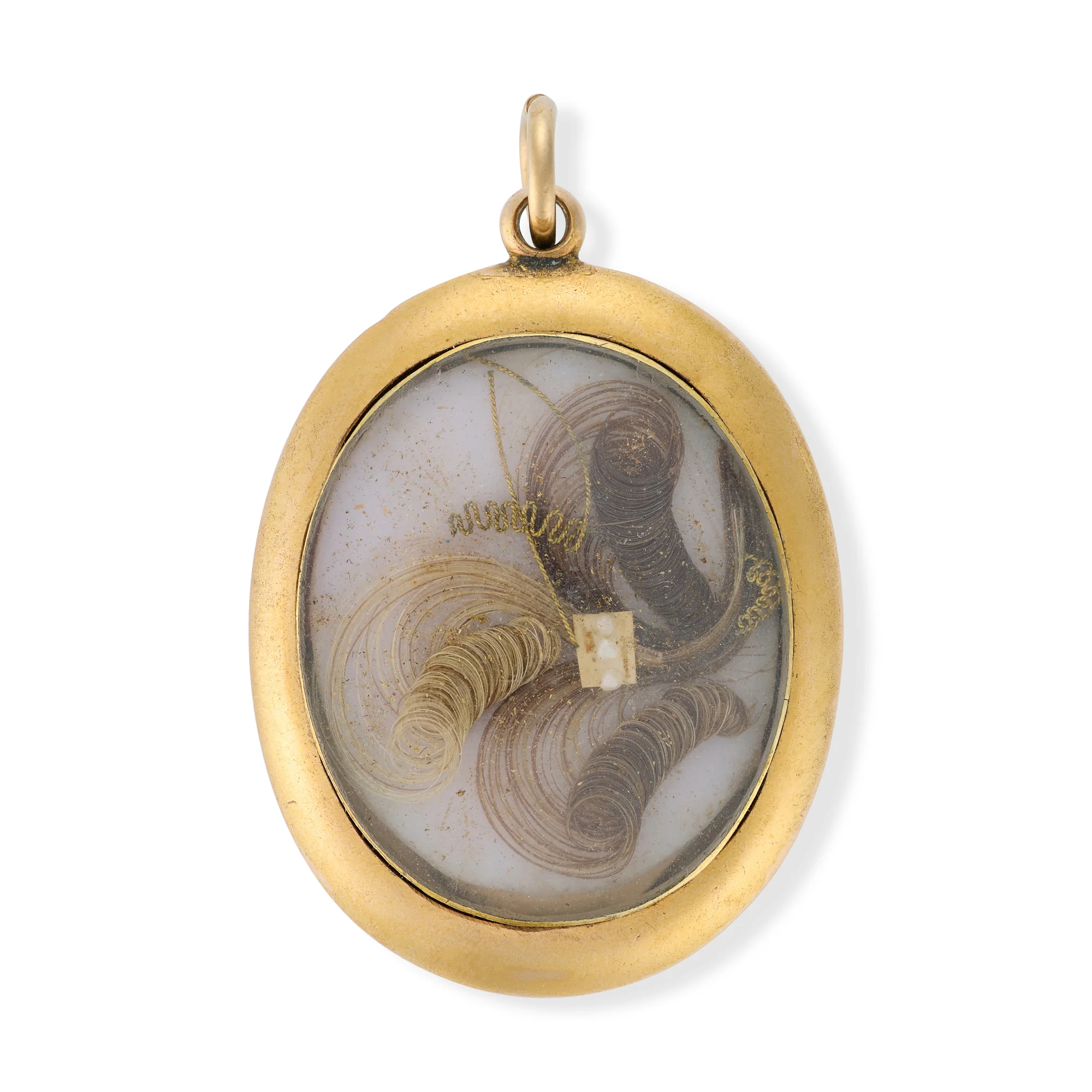 Victorian 18ct Gold Bulls Eye Agate Mourning Locket - Image 3