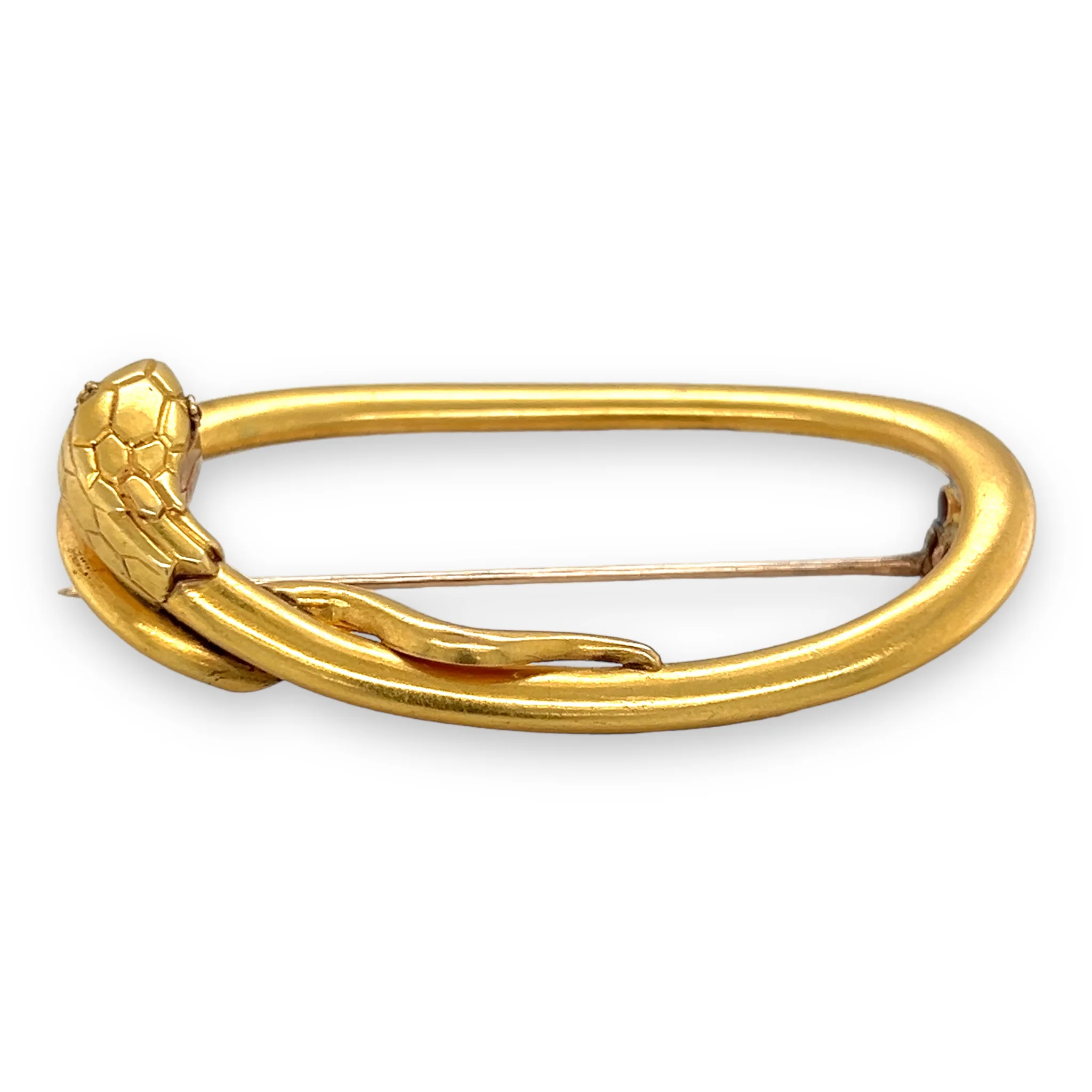 Victorian 18ct Gold Snake Brooch - Image 6