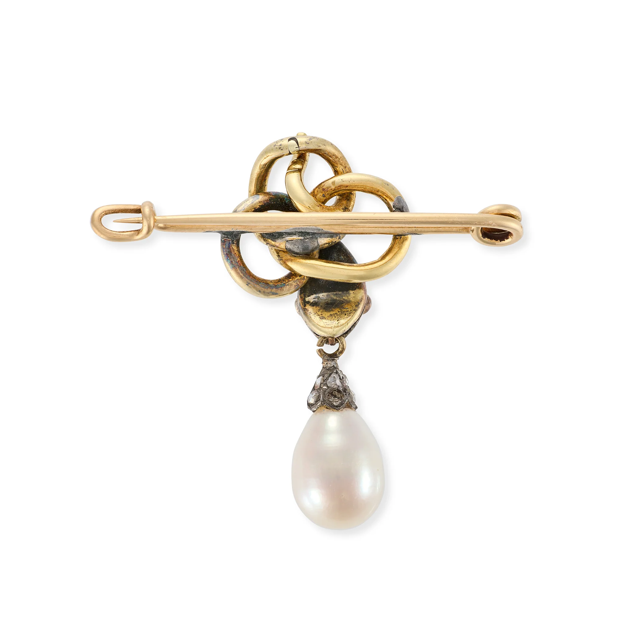 Victorian Diamond, Emerald & Pearl Brooch - Image 2