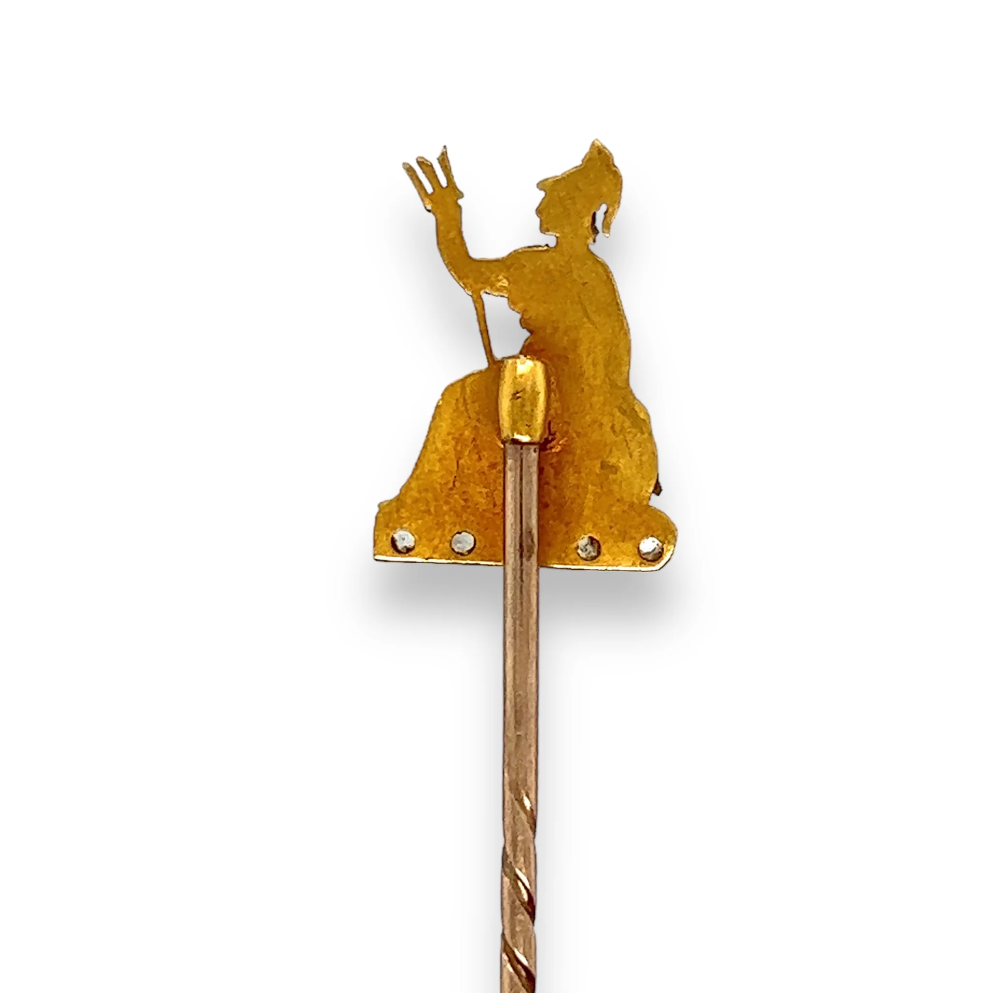 Victorian Diamond & Enamel Stickpin of Britannia - Image 3