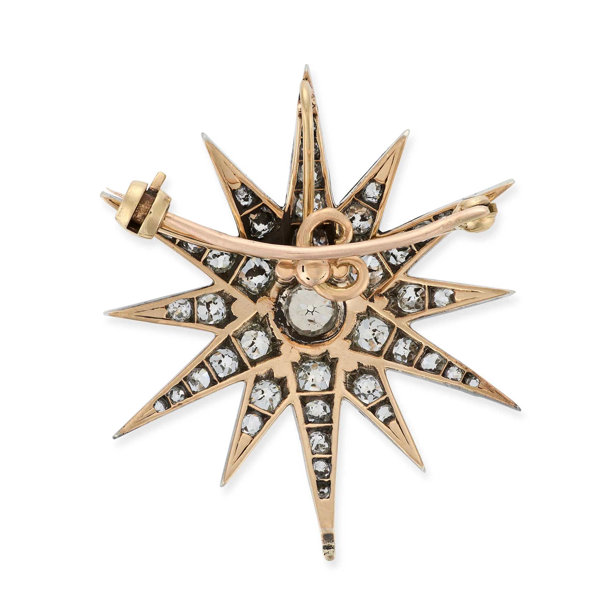Victorian Diamond Star Brooch / Pendant - Image 2