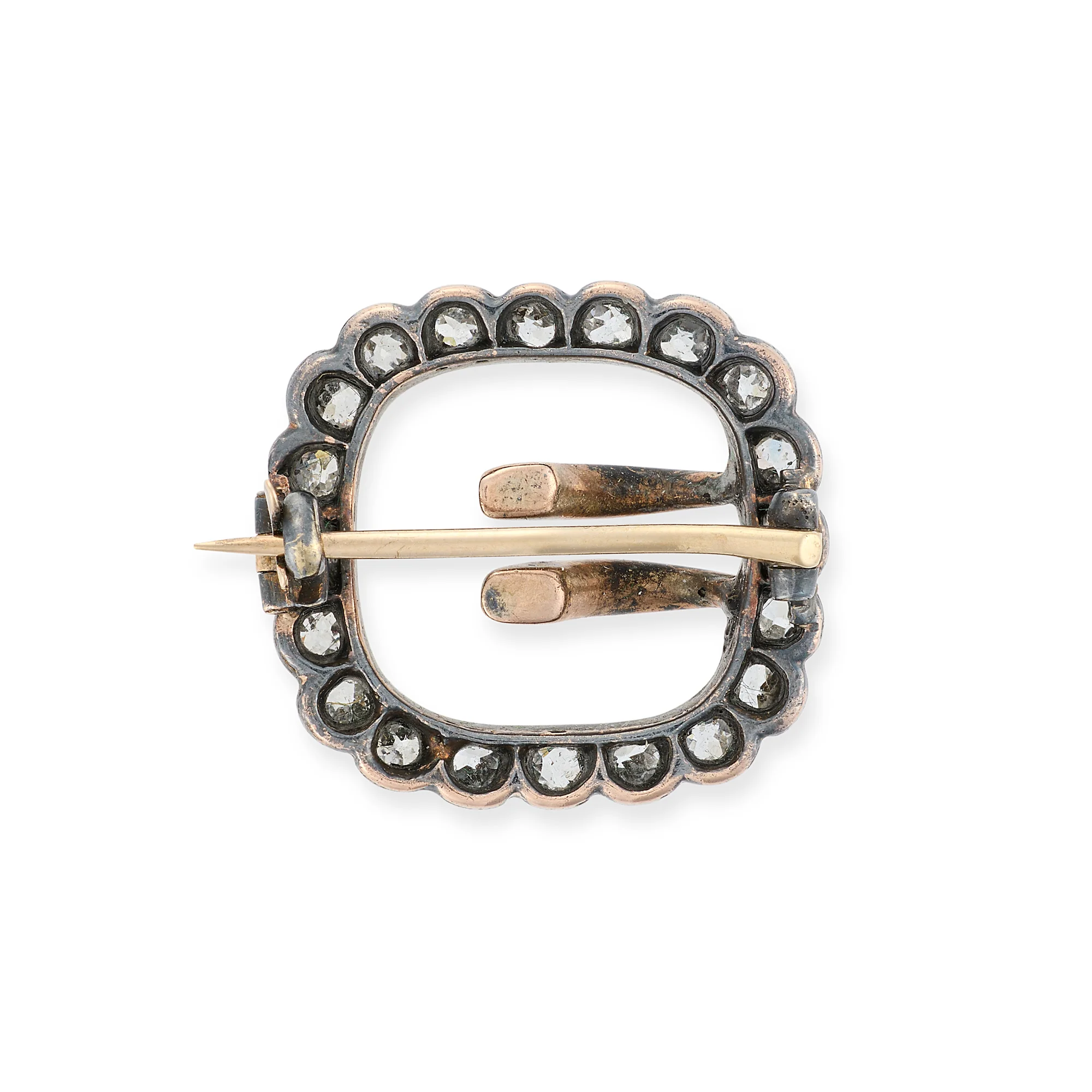 Victorian Old Cut Diamond Buckle Brooch - Image 2