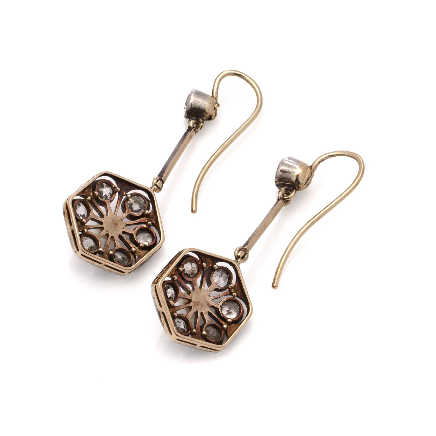 Victorian Pearl & Diamond Earrings - Image 3
