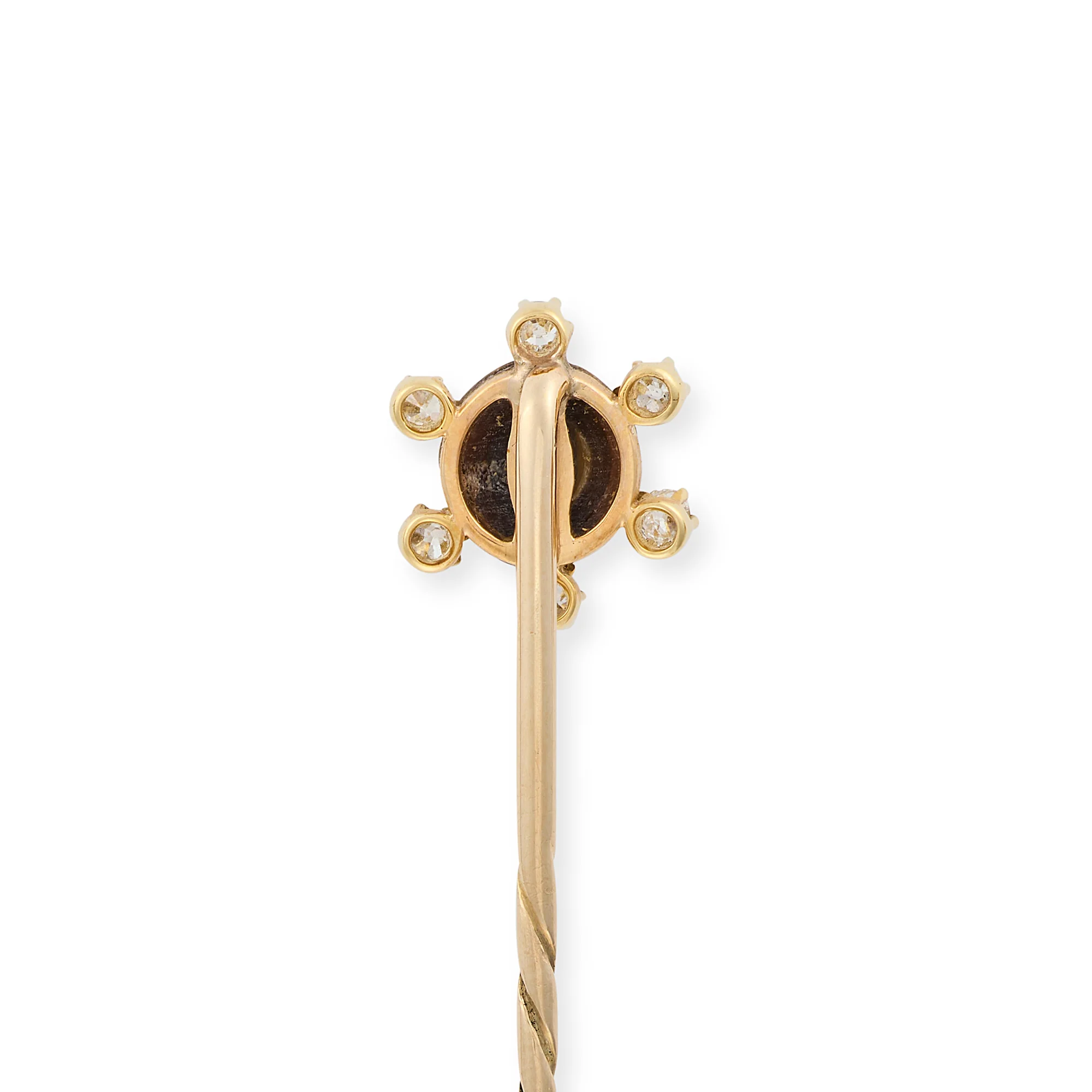 Victorian Tahitian Pearl and Diamond Stickpin - Image 3