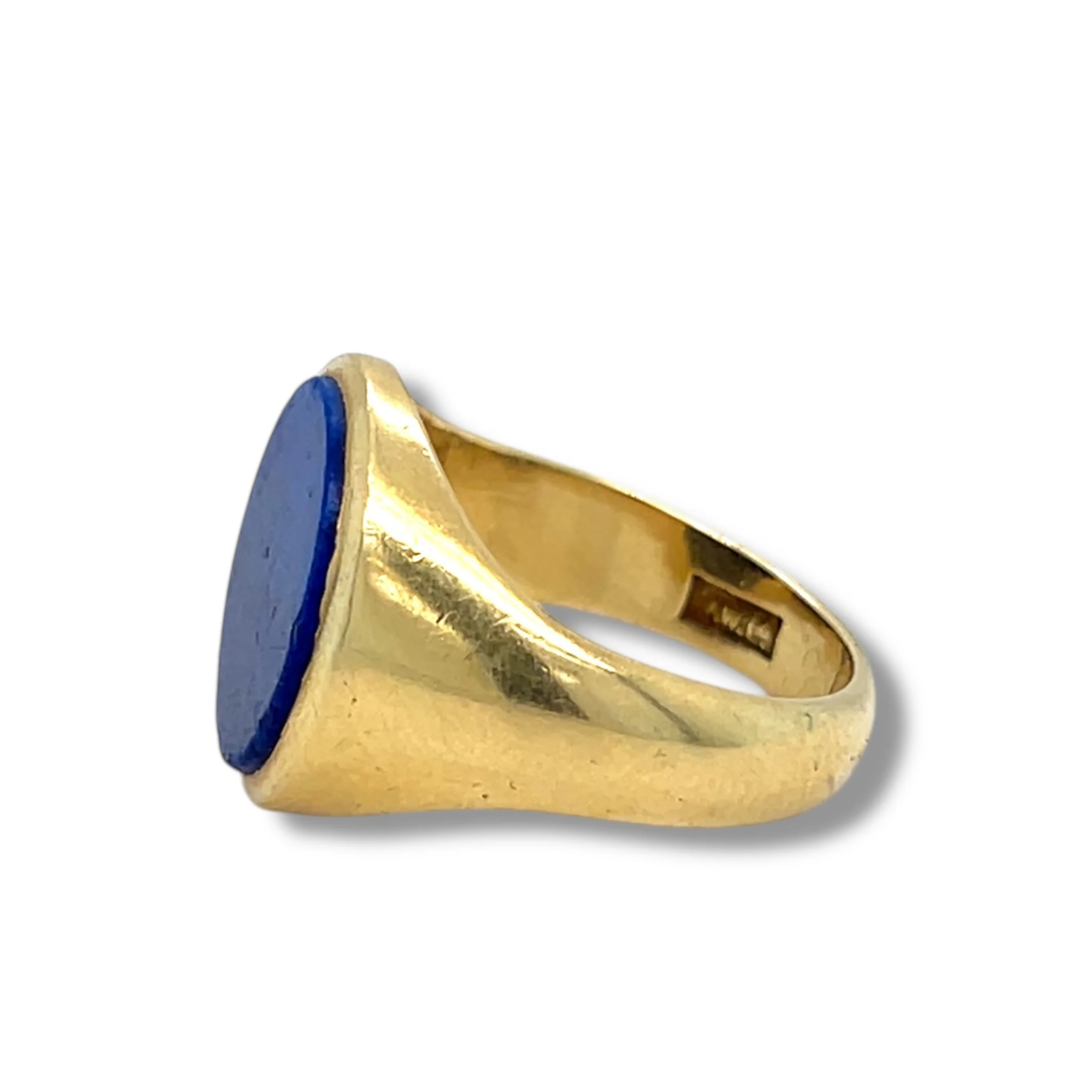 Vintage 18ct Gold & Lapis Lazuli Signet Ring - Image 2