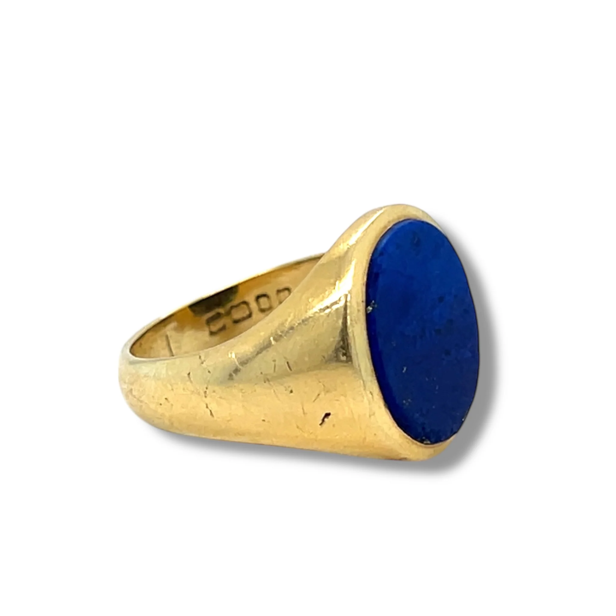 Vintage 18ct Gold & Lapis Lazuli Signet Ring - Image 4