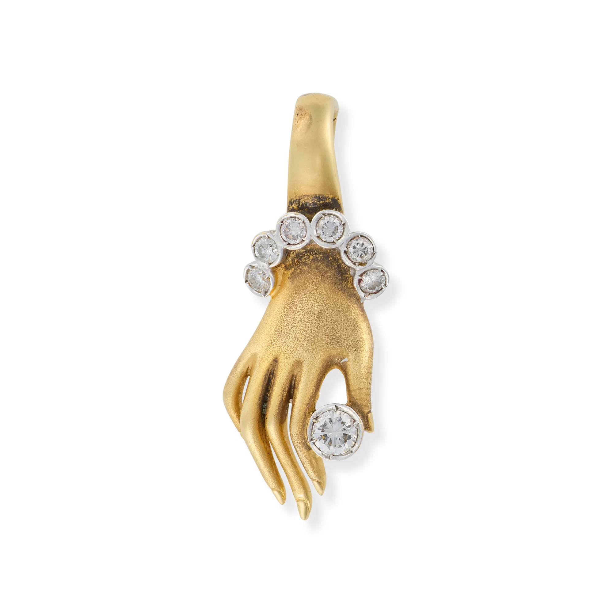 Vintage Diamond Hand Pendant
