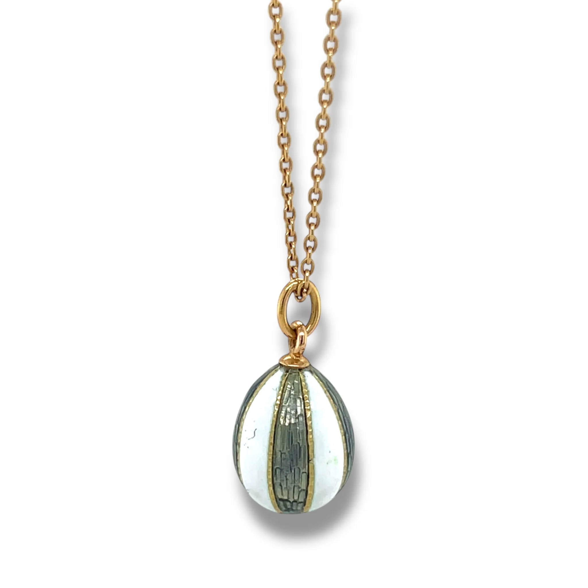 Vintage Enamel Egg Pendant