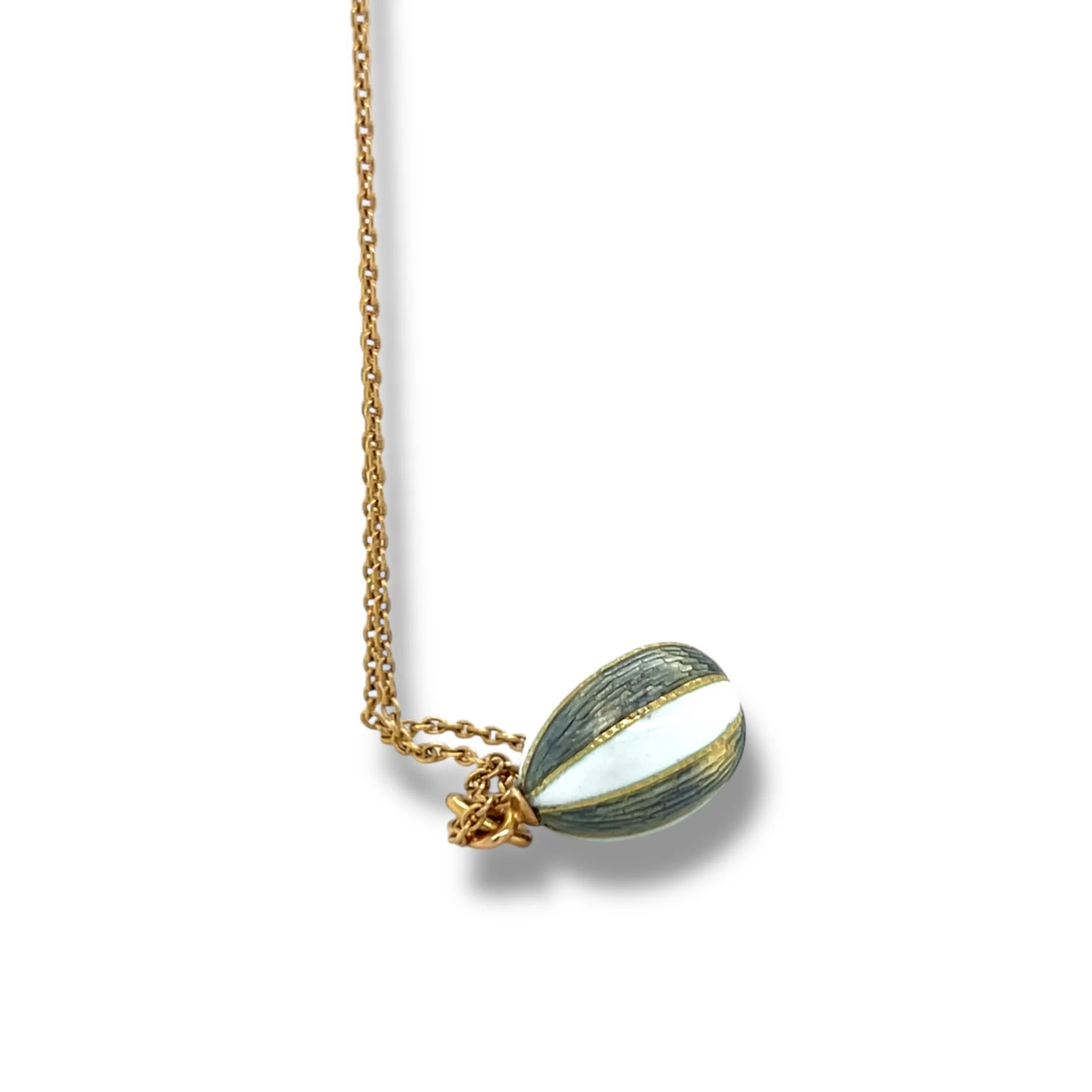 Vintage Enamel Egg Pendant - Image 3