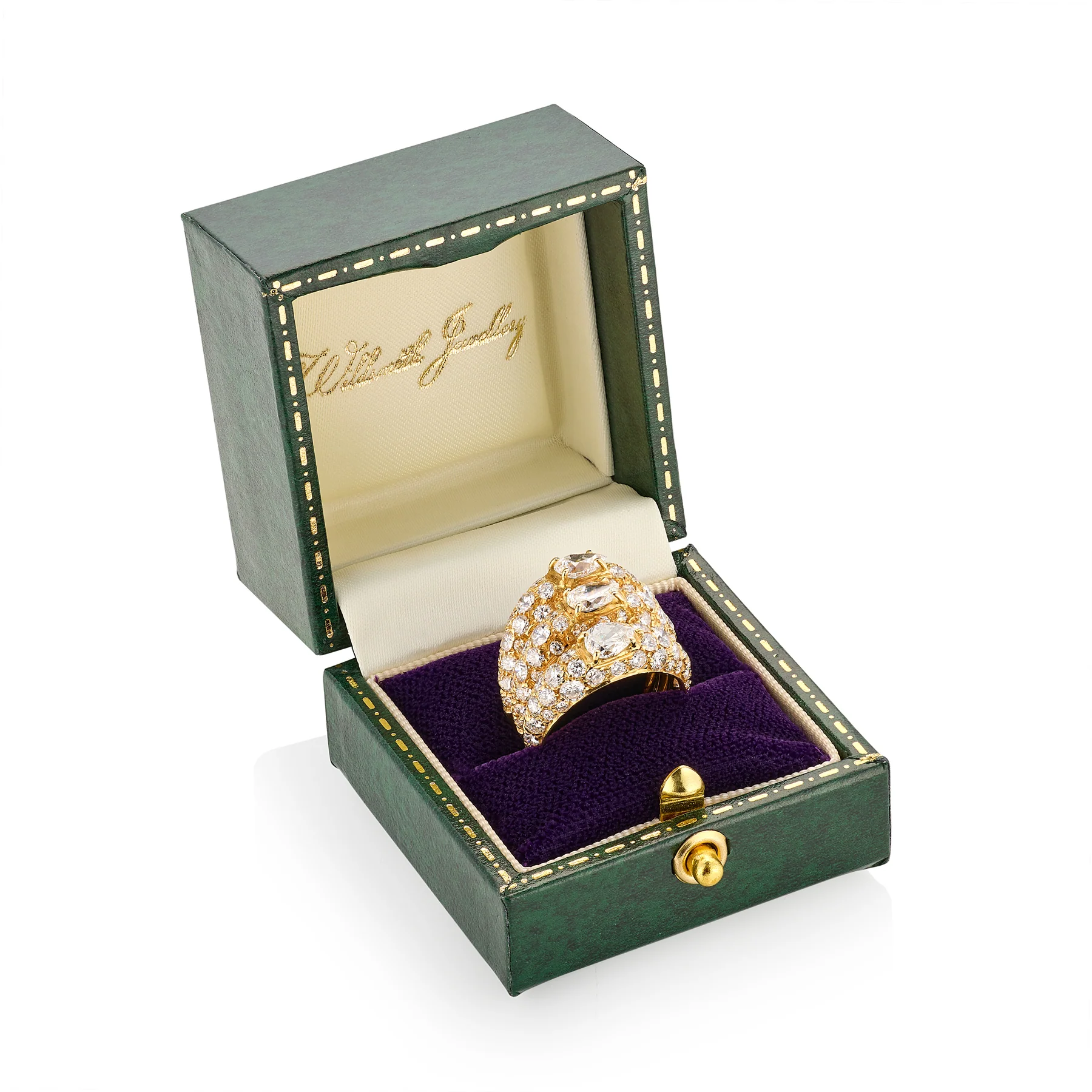 Vintage Pear Cut Diamond Cocktail Ring - Image 3